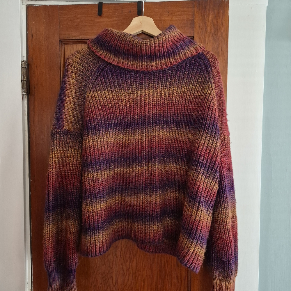 Mossimo Supply Co. Women's Cowl Neck Sweater - Red, Purple, Gold